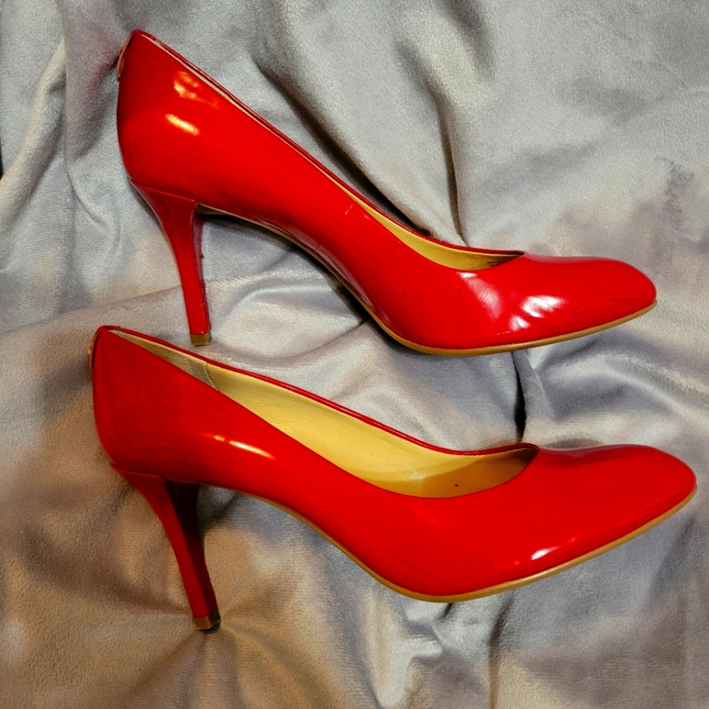 Michael Kors sexy red patent pumps, size 9